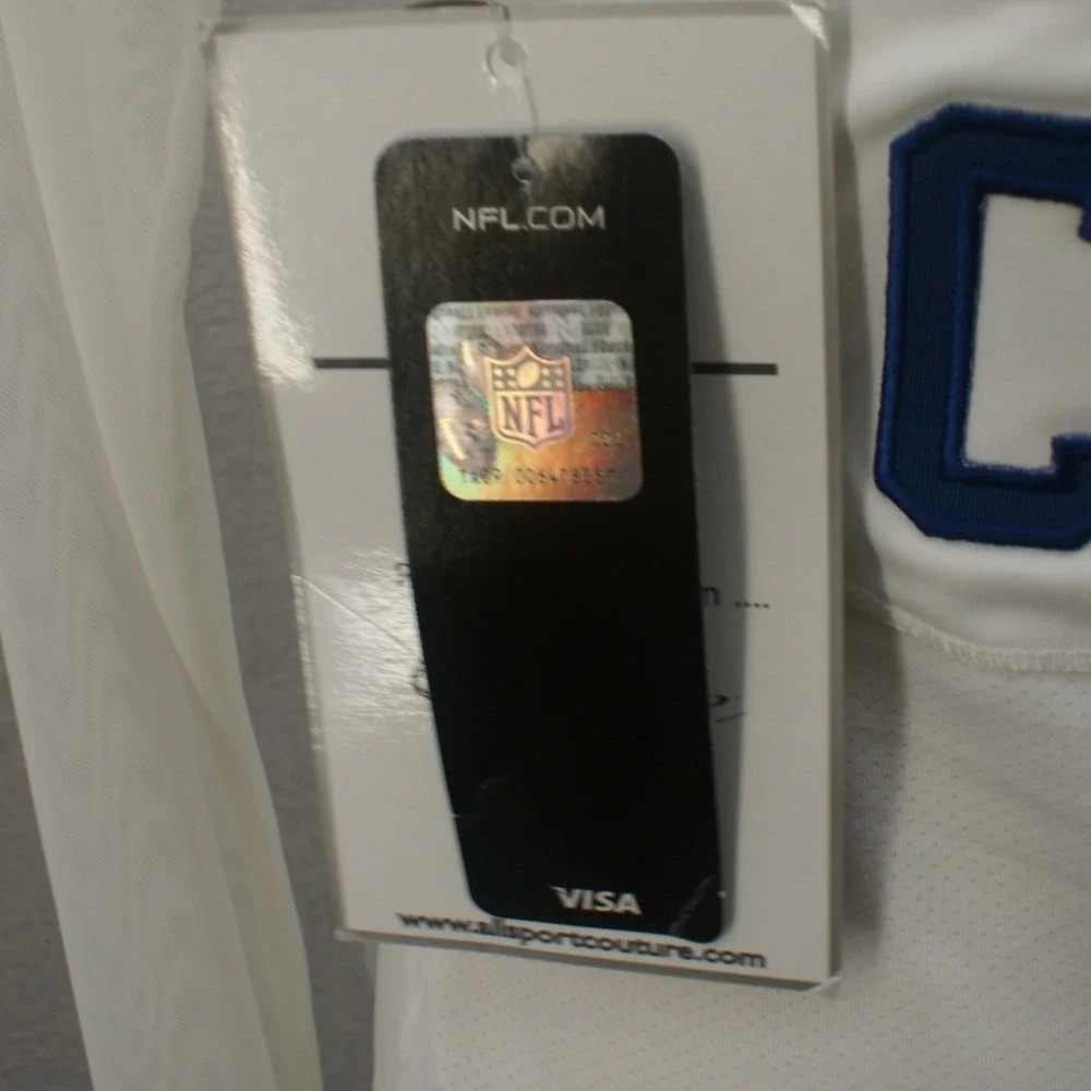 NFL Team Apparel Indianapolis Colts White Mesh Sleeve Open Back Top Medium NWT